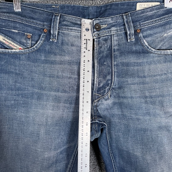Diesel Larkee Straight Fit Button Fly Italy Made Jeans - Men's Size 36*32 - Blue - Picture 11 of 11